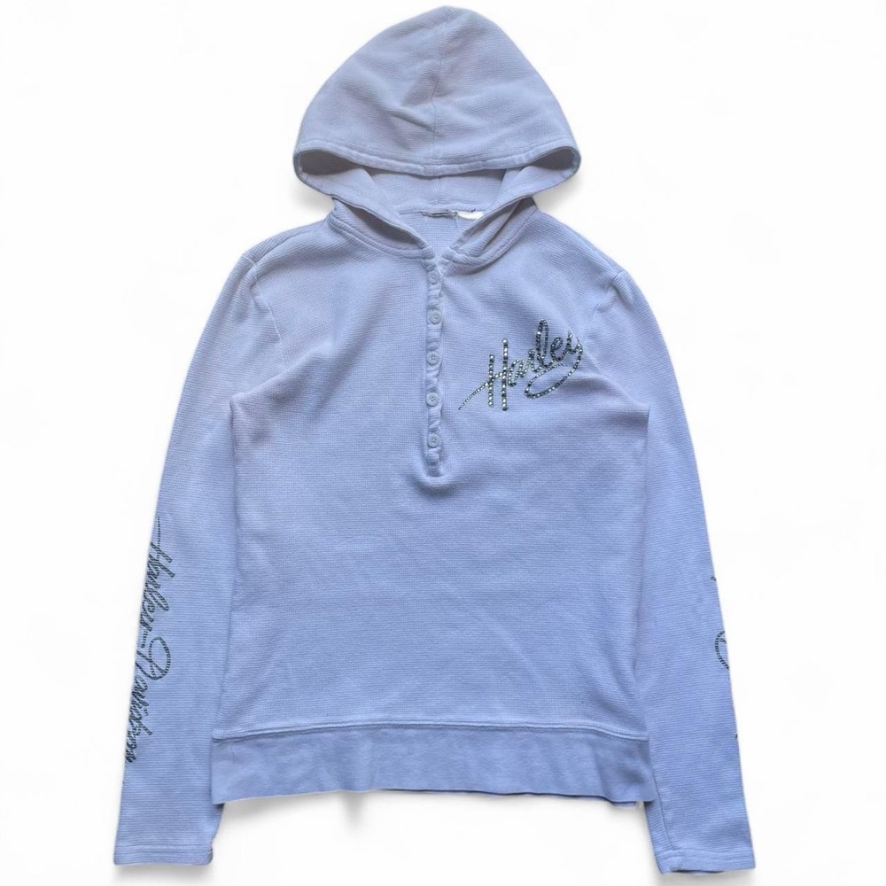 Y2K Wmns Harley Davidson Long Sleeve w Hood